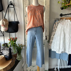 Indi & Cold // Peach Smocked Top