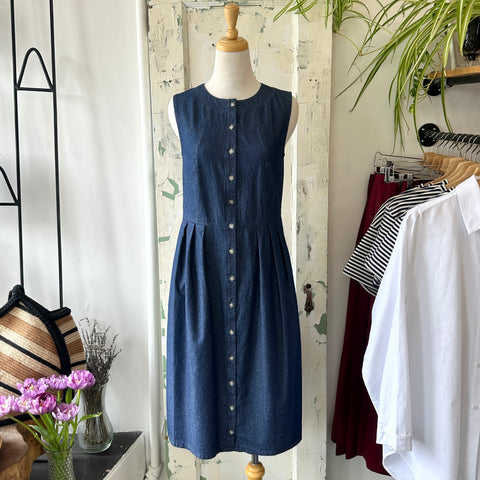 Birds of North America // Thunder Pumper Dress Dark Wash