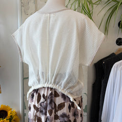 Chlo by Cokluch // Ape Top Organza Plaid Cream