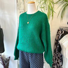 Indi & Cold // Fluffy Mohair Sweater Green