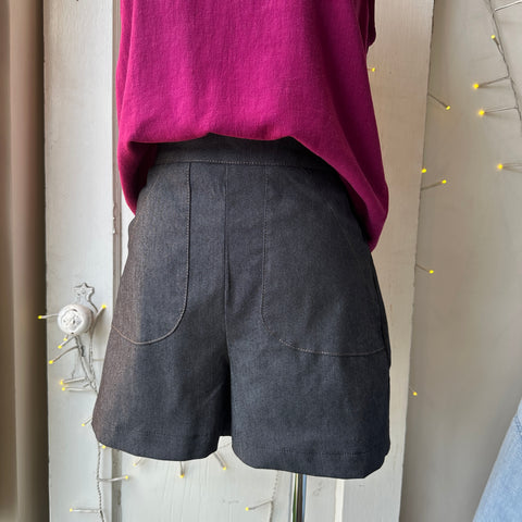 Meemoza // Edie Stretch Cotton Shorts Black