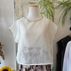 Chlo by Cokluch // Ape Top Organza Plaid Cream