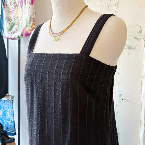 Jennifer Glasgow // Cleome Dress Black Gauze Check