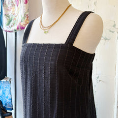 Jennifer Glasgow // Cleome Dress Black Gauze Check