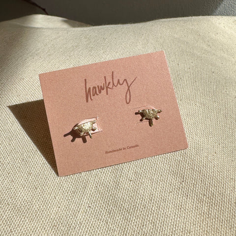 Hawkly // Sunburst Studs Bronze