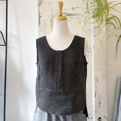 Jennifer Glasgow // Deva Top Black Stripe