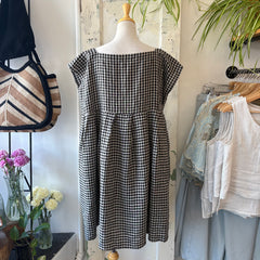 Naïf // Brighid Dress Black/ Beige Gingham