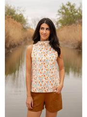 Meemoza // Bowie Tank Orange Print