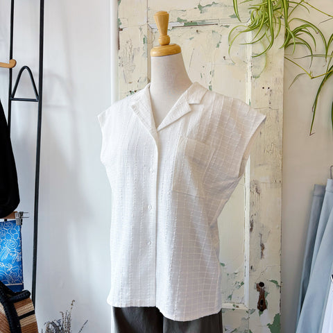 Jennifer Glasgow // Dionne Button Up Ivory