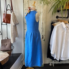 Indi & Cold // British Blue Button Up Dress