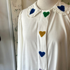 Compania Fantastica // Embroidered Hearts Blouse