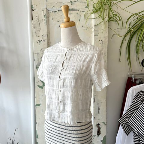 Mus and BomBon // Bruma Blouse White