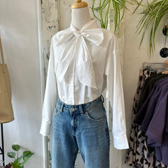 Compania Fantastica // Bow Blouse White