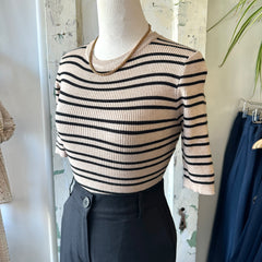 Pink Martini // Acama Sweater Beige Stripe
