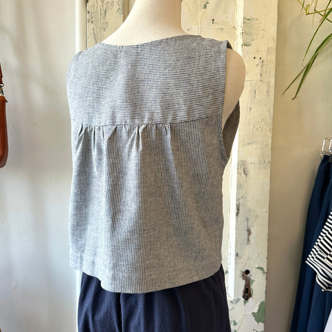 Eve Gravel // Rosalie Top Blue Beige