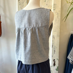 Eve Gravel // Rosalie Top Blue Beige