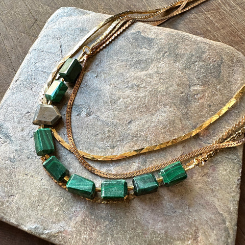 Hailey Gerrits // Faunus Necklace Malachite