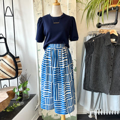Marigold // Tiago Skirt Blue Block