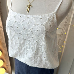 Gentle Fawn // Elsie Tank White Eyelet