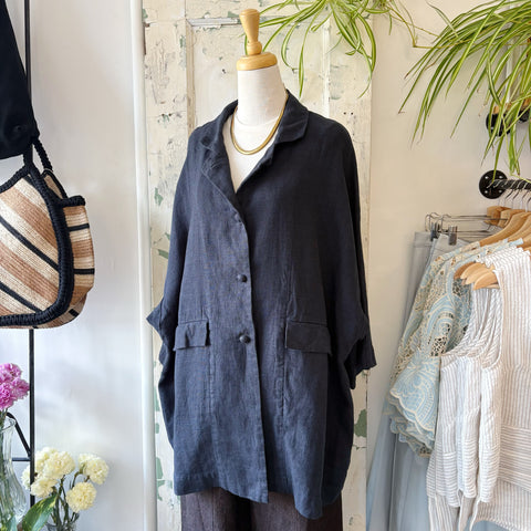 Naïf // Lilia Jacket Navy Linen