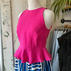Marigold // Alexandra Peplum Top Flamingo
