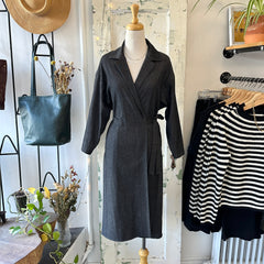 Dagg & Stacey // Keating Wrap Dress Black Wash Denim