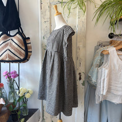 Naïf // Brighid Dress Black/ Beige Gingham