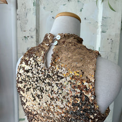 Astrid // Gold Sequin Dress