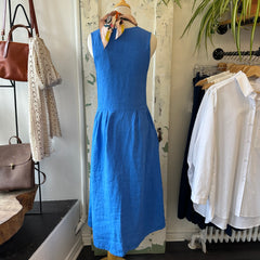 Indi & Cold // British Blue Button Up Dress