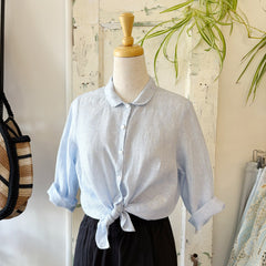 Naïf // Pippa Blouse Blue Chambray Linen