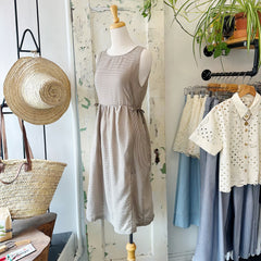 We Are Stories // Dahlia Dress Sand Stripe