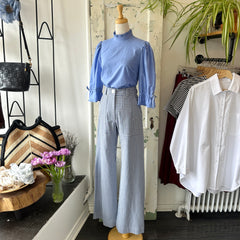 Birds of North America // Gannet Pants Blue Gingham