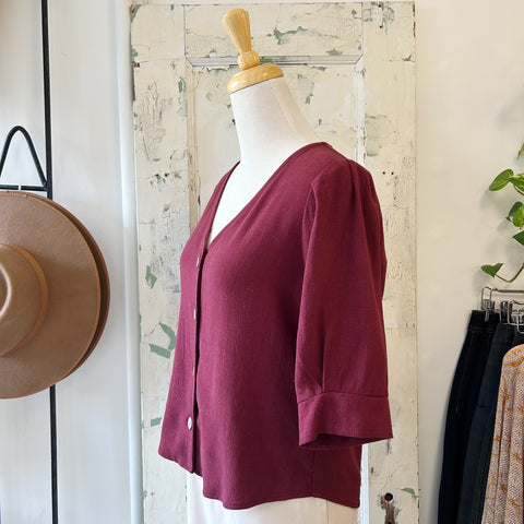 Dagg & Stacey // Elouise Button Up Garnet
