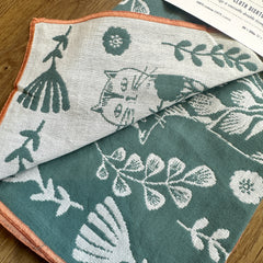 Danica // Double Cloth Dishtowel Catbloom