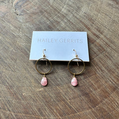 Hailey Gerrits // Rhea Earrings Rhodochrosite