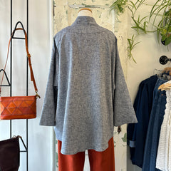 Eve Gravel // Vesta Shirt Jacket Grey Chambray