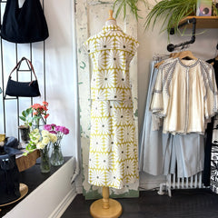 Compania Fantastica // Olive Flower Print Skirt
