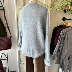 Indi & Cold // Blue Openwork Knit Sweater