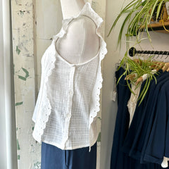 Indi & Cold // White Strappy Lace Top