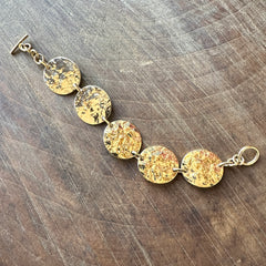 Lissa Bowie // Textured Circles Bracelet Brass