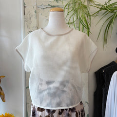 Chlo by Cokluch // Ape Top Organza Plaid Cream