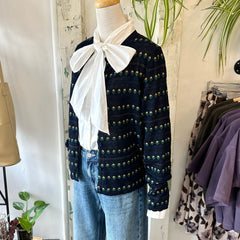 Compania Fantastica // Mini Flower Cardigan Navy