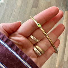 Lissa Bowie // Eye Catcher Bangle Brass Green
