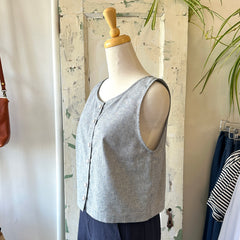 Eve Gravel // Rosalie Top Blue Beige