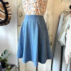 Meemoza // Brigitte 3/4 Skirt Tencil Denim