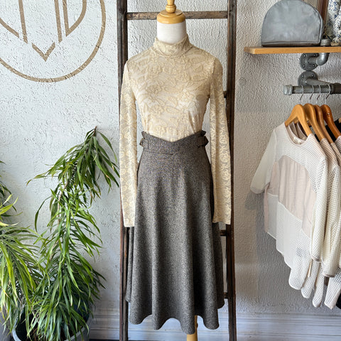 Chlo by Cokluch // Amber Skirt Wool Tweed Greige