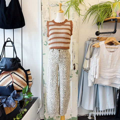 Yoga Jeans // Cher Leopard Barrel Jeans