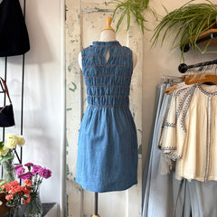 Compania Fantastica // Light Blue Orange Detail Dress