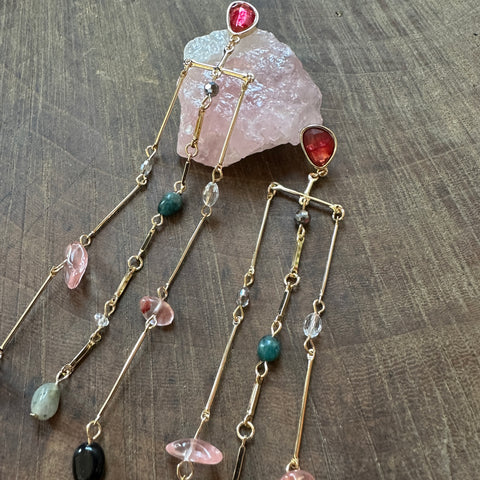 Hoopla // Gem Fringe 14K GP