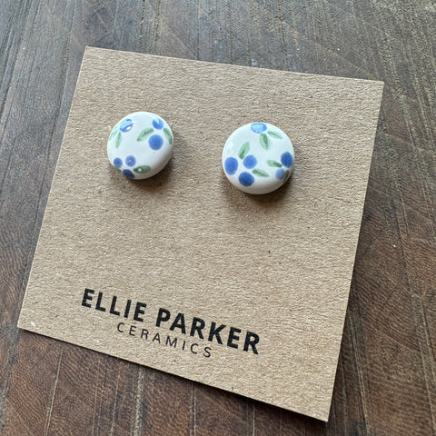 Ellie Parker // Ceramic Blueberry Studs